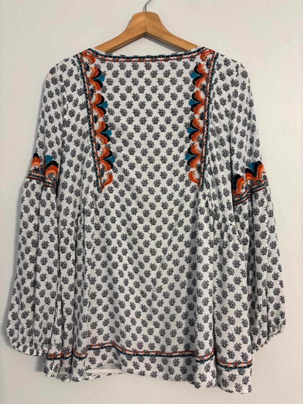 Sundance Embroidered Boho Blouse Medium Flowy Lined Top - Picture 9 of 16